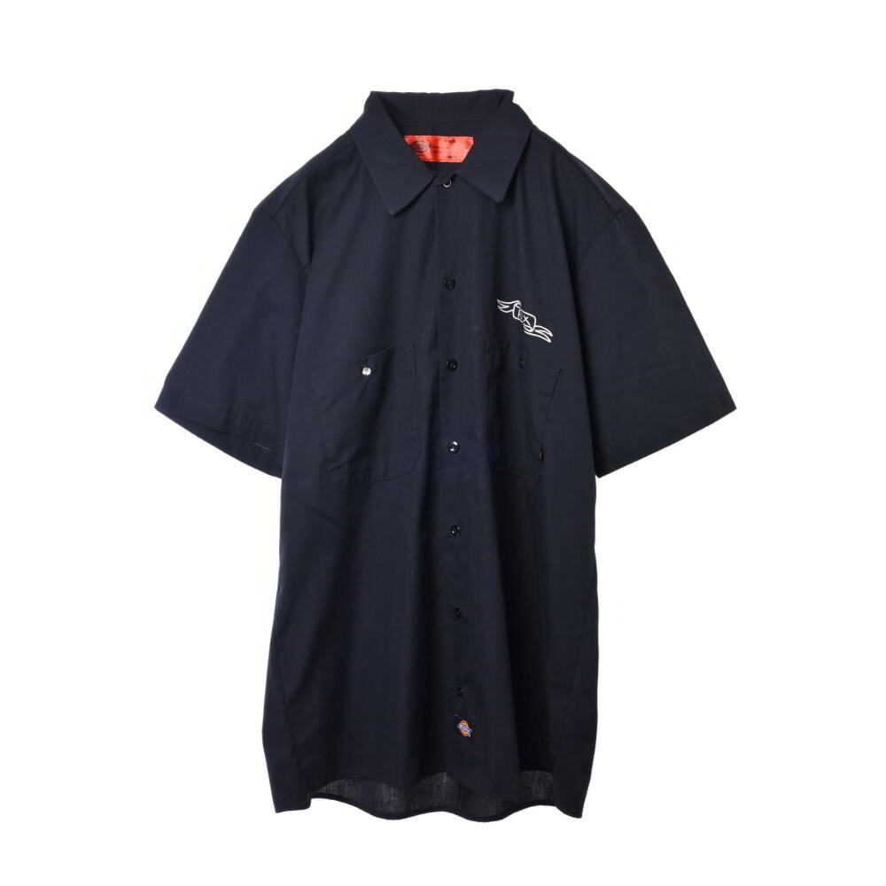 美品 ALYX × Dickies バックプリント ワーク シャツ M ブラック アリクス KL4BQABQ44拍卖