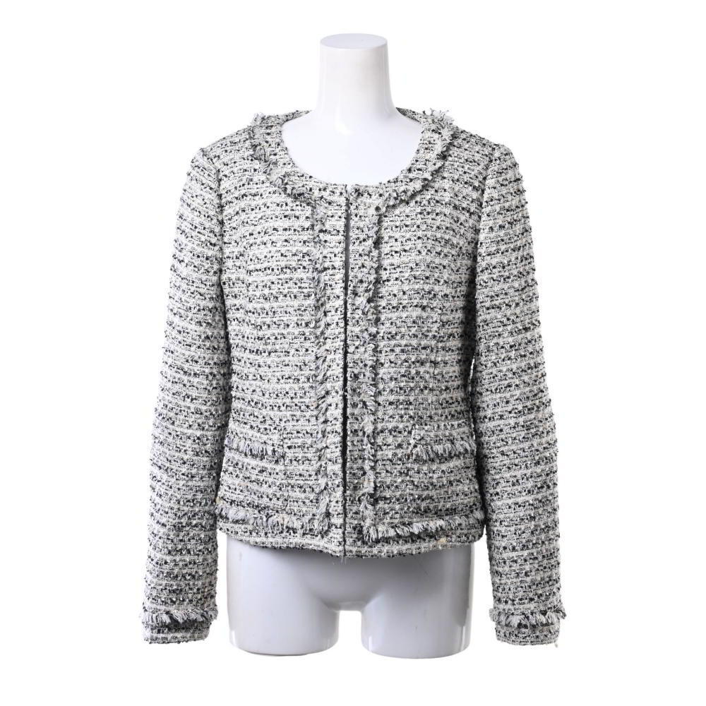 ESTNATION ツイード ノーカラージャケット 40 グレー エストネーション KL4BCULP53拍卖