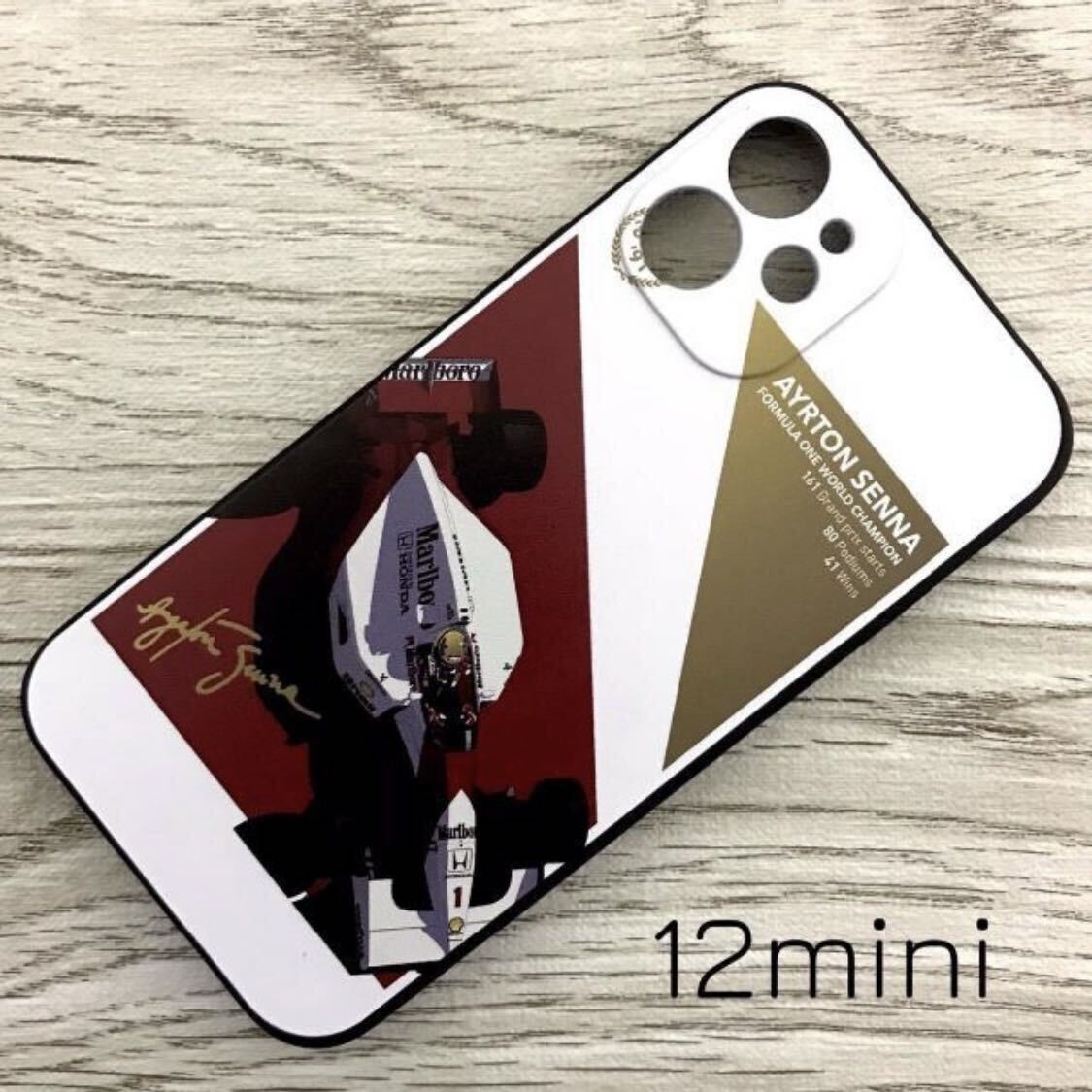 アイルトン・セナ ワールド チャンピオン 白 iPhone 12 mini ケース F1 マクラーレン ホンダ McLaren Honda スマホ拍卖