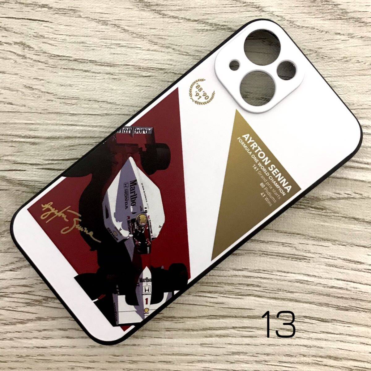 アイルトン・セナ ワールド チャンピオン 白 iPhone 13 ケース F1 マクラーレン ホンダ McLaren Honda スマホ拍卖
