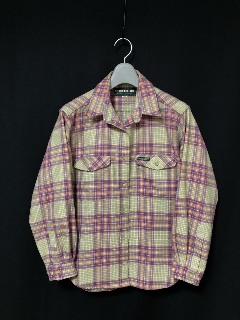 ◆SIERRA DESIGNS シエラデザイン アウトドア 長袖シャツ ネルシャツ レディースL 秋冬 登山 アウトドア拍卖