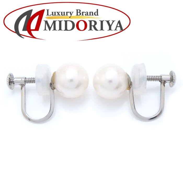 パール イヤリング 真珠8.3ミリ/8.4ミリ Pt900プラチナ/28070【中古】拍卖