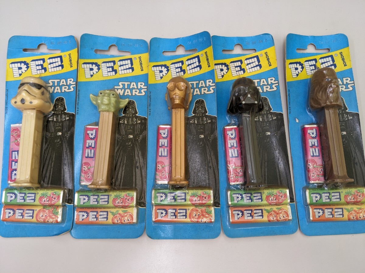 新品未開封 90年代 ペッツ PEZ スターウォーズ STARWARS ダースベイダー ヨーダ C3PO ストームトルーパー チューバッカ アンティーク 拍卖