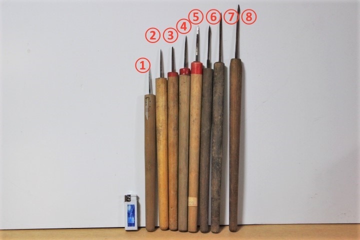 再■ み-554 キリ 8点 中古 錐 工具 当時物 ※最大)全長33cm 全重270g拍卖