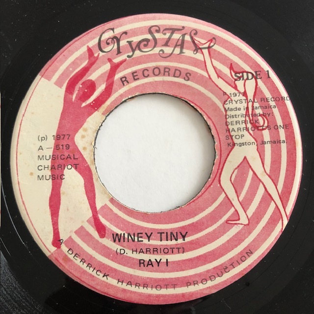 試聴 / RAY I / WINEY TINY /Crystal/Reggae/The Kingstonians/Winey Winey/Dee-Jay Cut/'77/big hit !!/7inch/1040拍卖