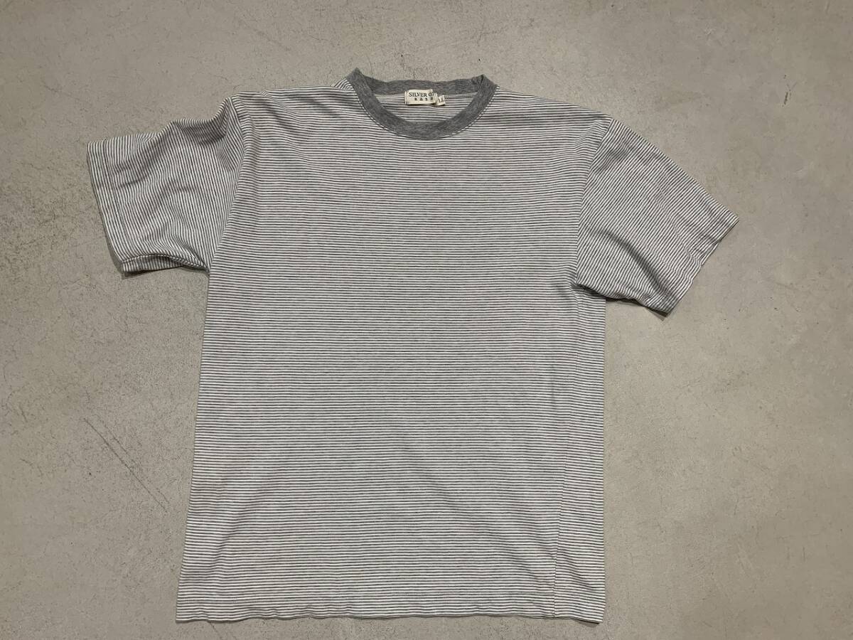 超初期 無印良品 良品生活 良品計画 90s 80s ビンテージ XL ボーダーカットソー Tシャツ 厚手拍卖