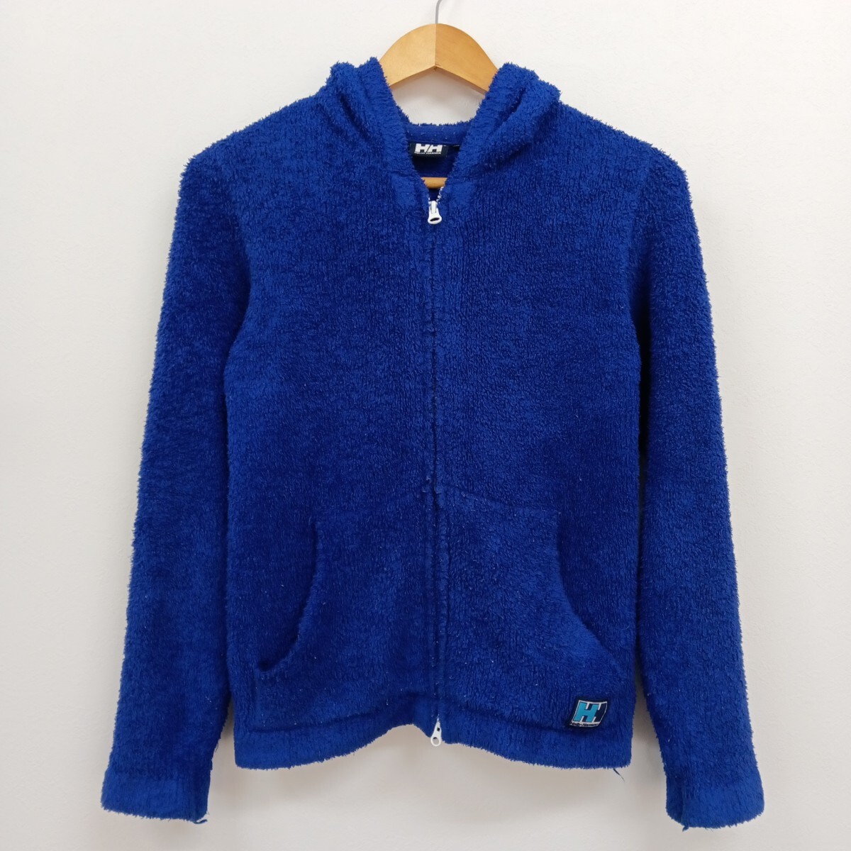 ★【古着】HELLY HANSEN(ヘリー・ハンセン) ボアジャケット(ジップアップパーカー) 青(ブルー) サイズ不明 状態悪いです(^_^;) 拍卖