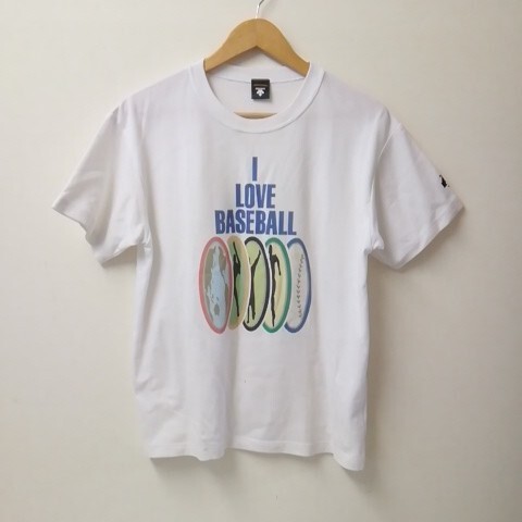 ★【古着】DESCENTE(デサント) Tシャツ 半袖 白(ホワイト) Mサイズ拍卖