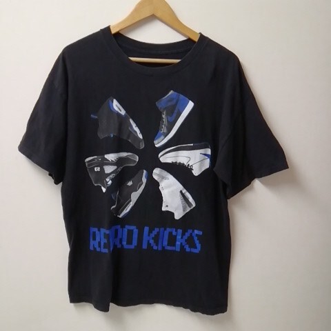 ★【古着】RETRO KICKS (レトロキックス) Tシャツ 半袖 黒(ブラック) サイズ不明 ロゴ有り拍卖