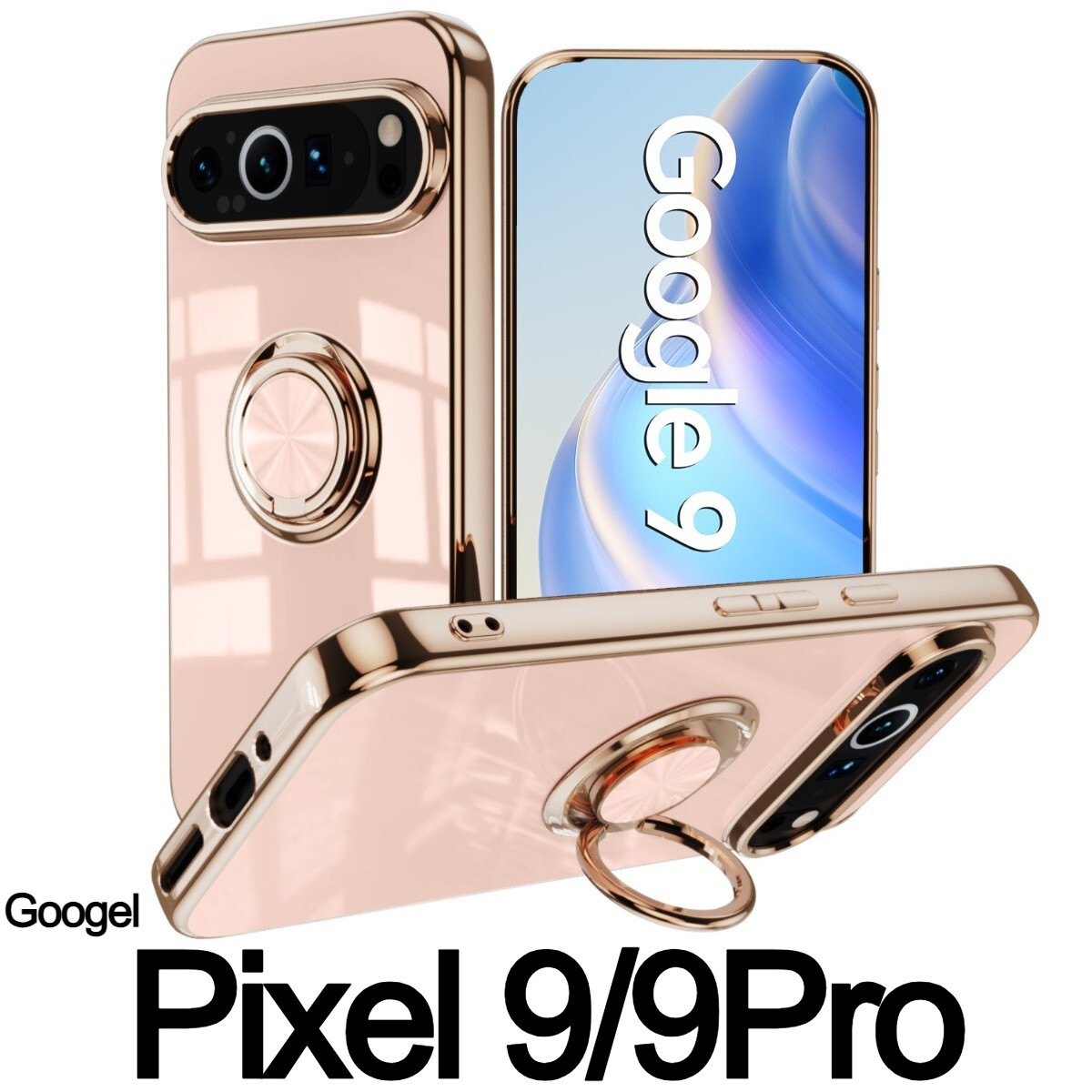 Pixel9/9Pro スマホケース リング付き ピンク拍卖