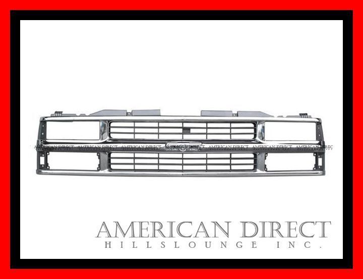 【国内在庫/純正タイプ/シボレー】95-99y タホ/ 92-99y サバーバン/ 88-98y C-1500 K-1500 C/K フロント クローム グリル メッキ ライト OE拍卖