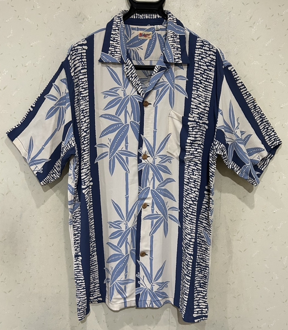 *サンサーフ Sun Surf Toyo レーヨン 和柄 バンブー 竹 アロハシャツ 開襟シャツ トップス L BJBD.H 拍卖
