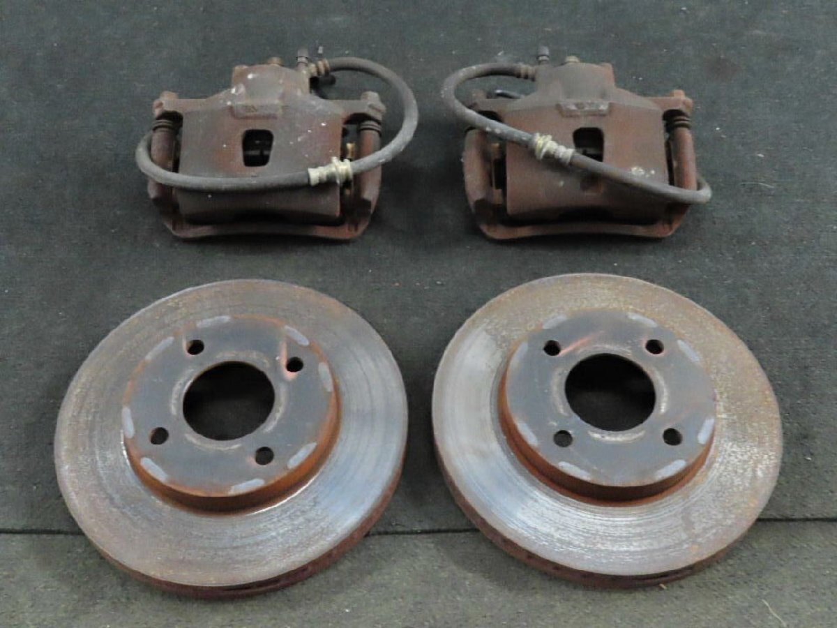 【即決! 即日発送可】マーチ CBA-AK12 純正 ★約8万km フロント ブレーキ キャリパー ローター 左右 中古 12293拍卖