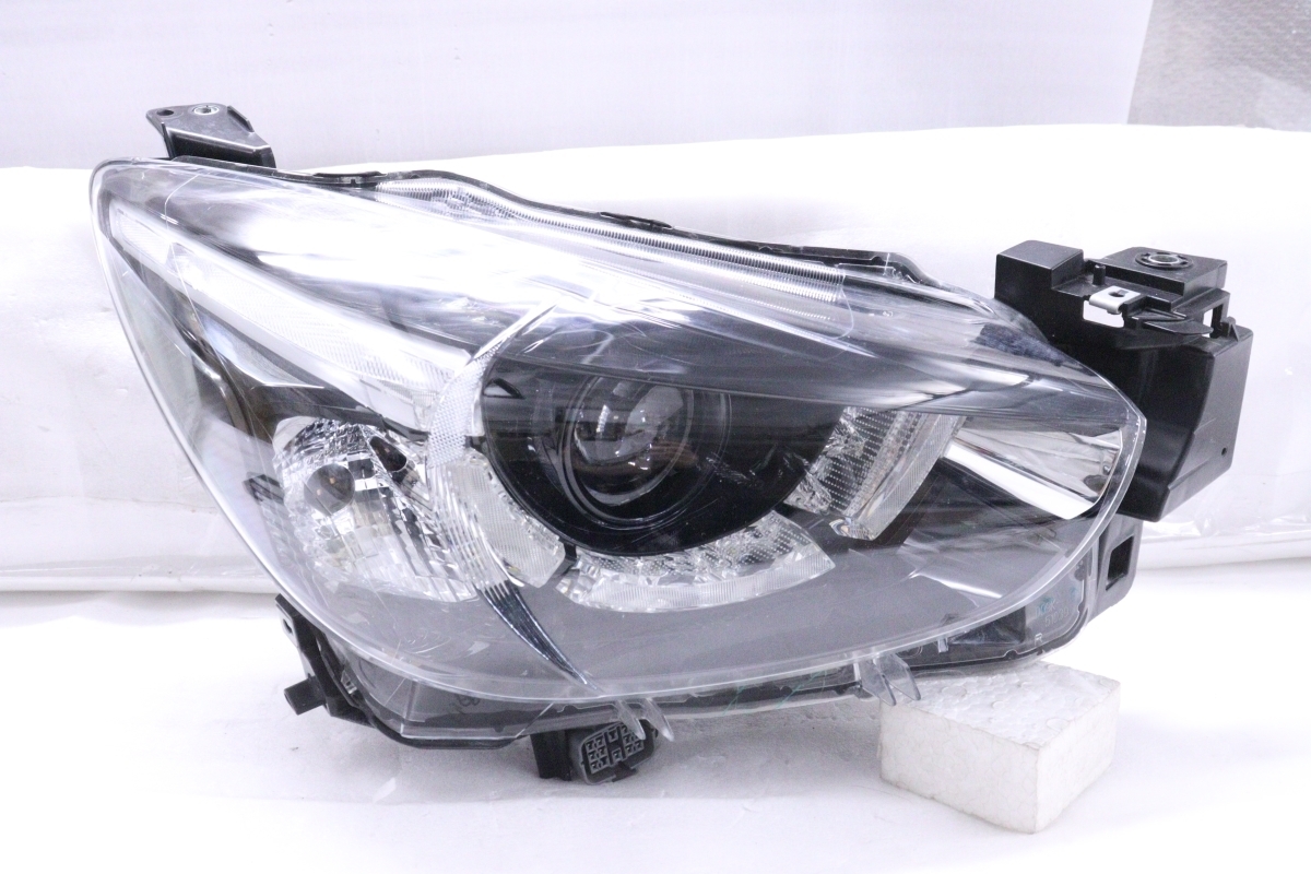 42-2784★【値下】美品★後期 ALH付 LED DJLFS デミオ★右ヘッドライト KOITO 100-18855 打刻:DA ブラック 純正★マツダ (DM)拍卖