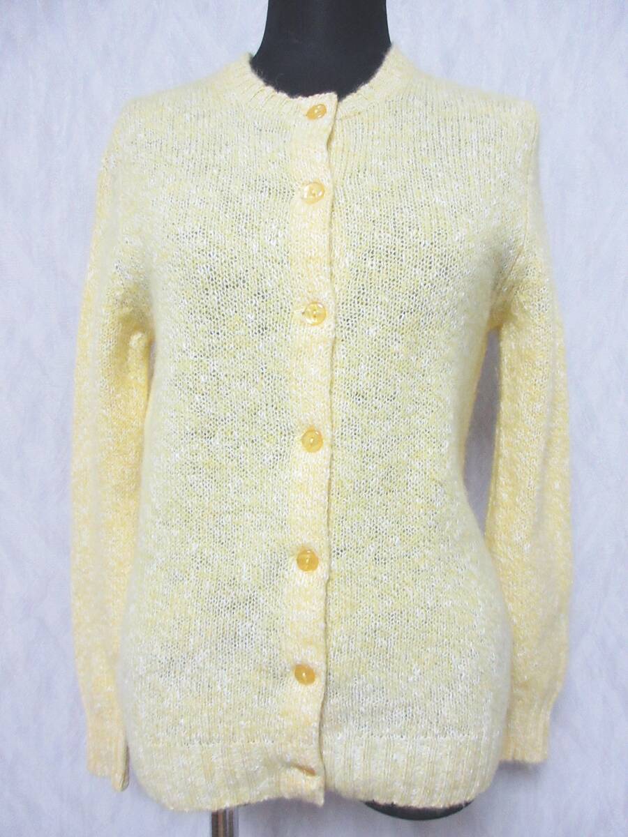 バーバリーズ Burberrys リネン混 ニットカーディガン 黄色 イエロー 92cm/36 亥5218拍卖
