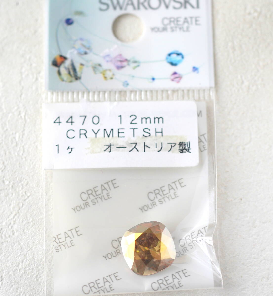 スワロフスキー クッションスクエア ファンシーストーン #4470 12mm メタリックサンシャイン拍卖