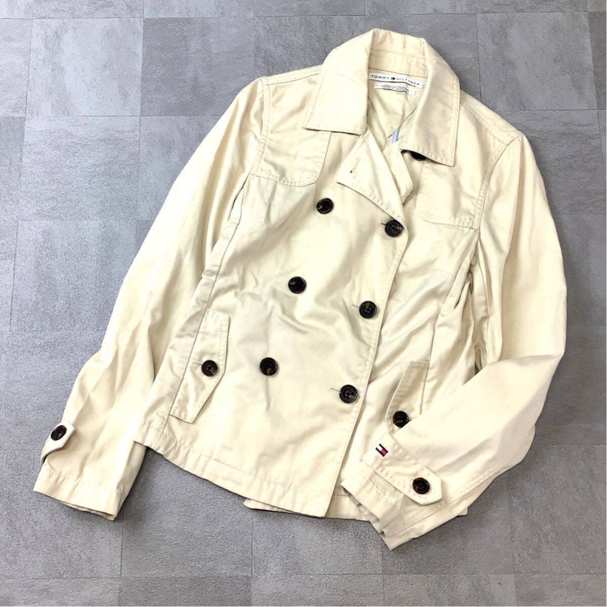 TOMMY HILFIGER トミーヒルフィガー コットン ジャケット レディース XSサイズ ベージュ拍卖