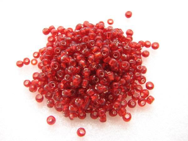 ガラスビーズ シルバーライン(S)2x2mm ダークレッド 約300個拍卖