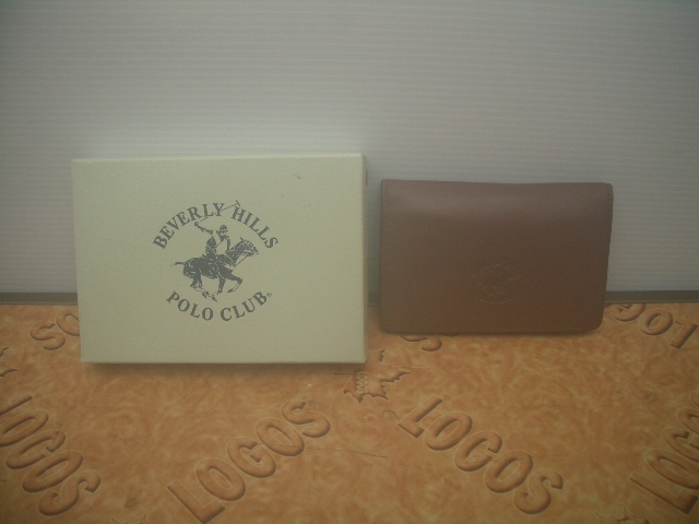 ◆保管品 BEVERLY HILLS POLO CLUB 名刺入れ カードケース 牛革 チョコ系 63BH03 拍卖