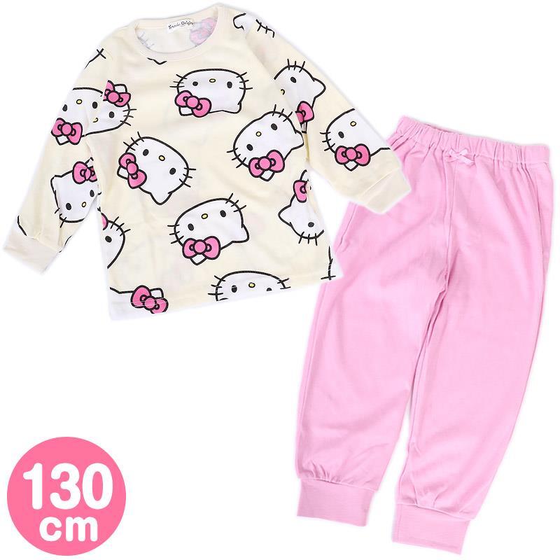 ハローキティ キッズ 長袖パジャマ 130cm 春夏秋 子供 女の子 サンリオ sanrio キャラクター拍卖