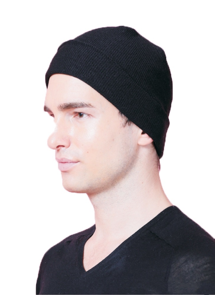 ひだまり 健康肌着 【男女兼用 ニット帽】 クロ Y-140 日本製拍卖