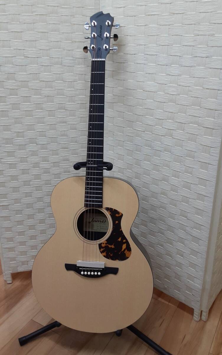 #8144【中古楽器】アコースティックギター(ジェームス)J-1A NAT JE23030130 スタンド ソフトケース付き 拍卖