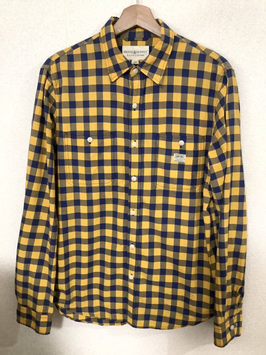 DENIM&SUPPLY デニムサプライ RALPHLAUREN ラルフローレン チェック柄 長袖シャツ コットン カジュアル ビンテージ拍卖