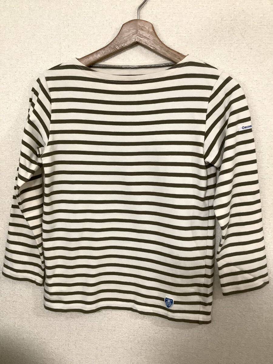 ORCIVAL オーシバル ボーダー柄 カットソー ボートネック セレクト レディース ミセス 古着 M拍卖