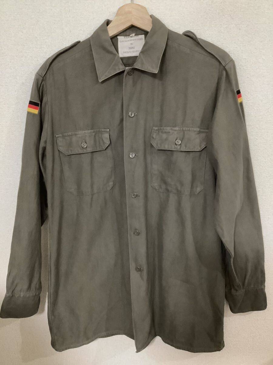 ドイツ軍 フィールドシャツ ミリタリーシャツ 実物 ビンテージ アメカジ サバゲー メンズ 古着拍卖