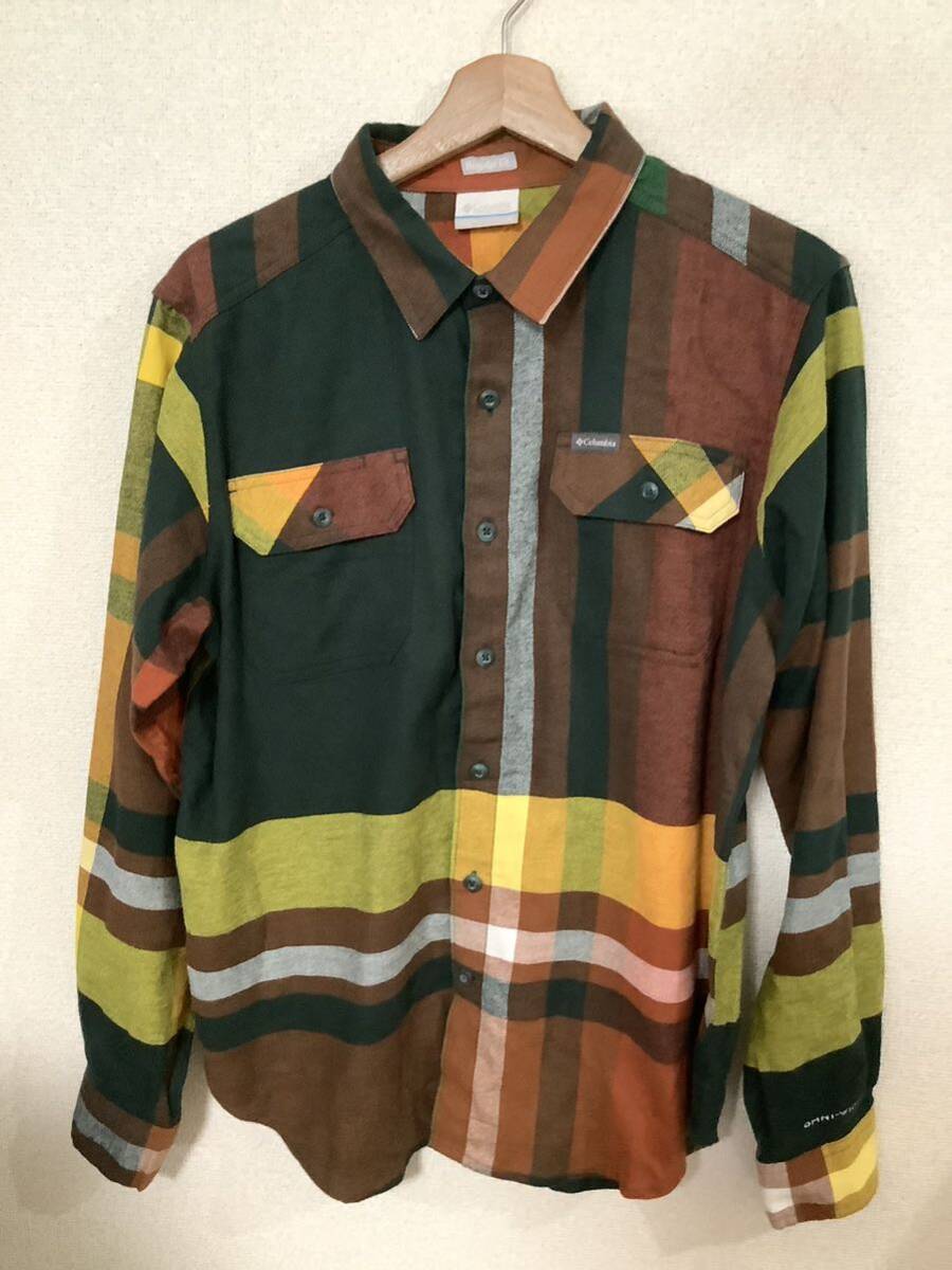 coulnbia コロンビア チェック柄 ネルシャツ 長袖シャツ レギュラーフィット アウトドア メンズ 古着拍卖