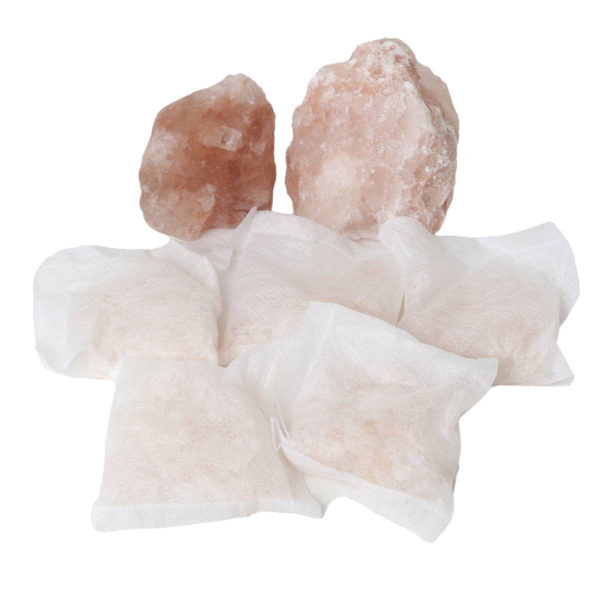 【中古】 ピンク岩塩 不織布入り 5袋 ブロック 2個 1袋35g×5 7×5×4(cm)/176g 6.5×4×7(cm)/270g NT Bランク拍卖