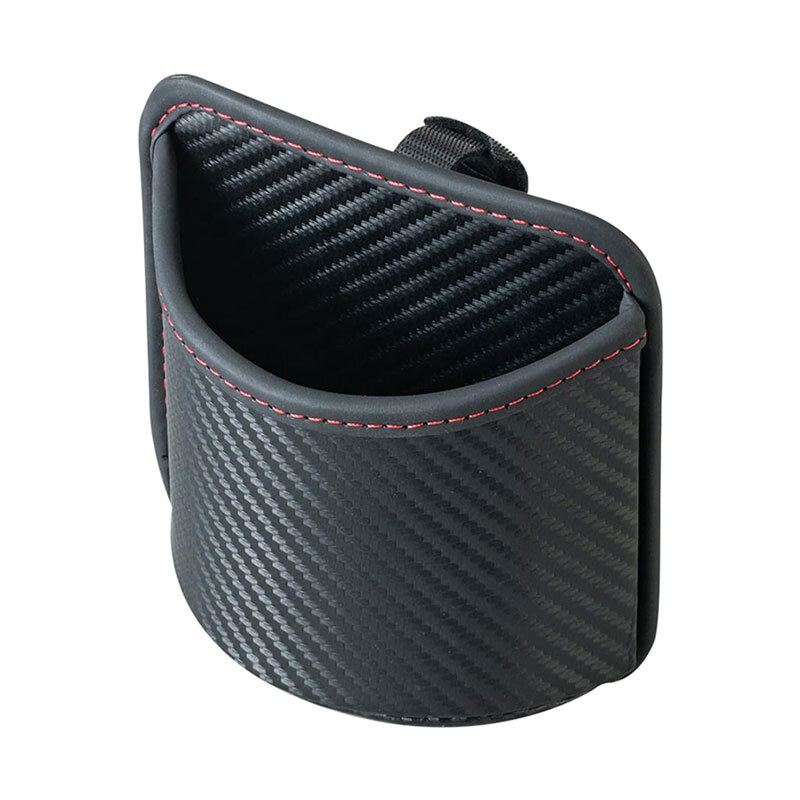 ミニポケット カーボン 車内収納 ブラック 両面テープ取付 スマホ入れ 小物入れ 車内アクセサリー セイワ WA132拍卖