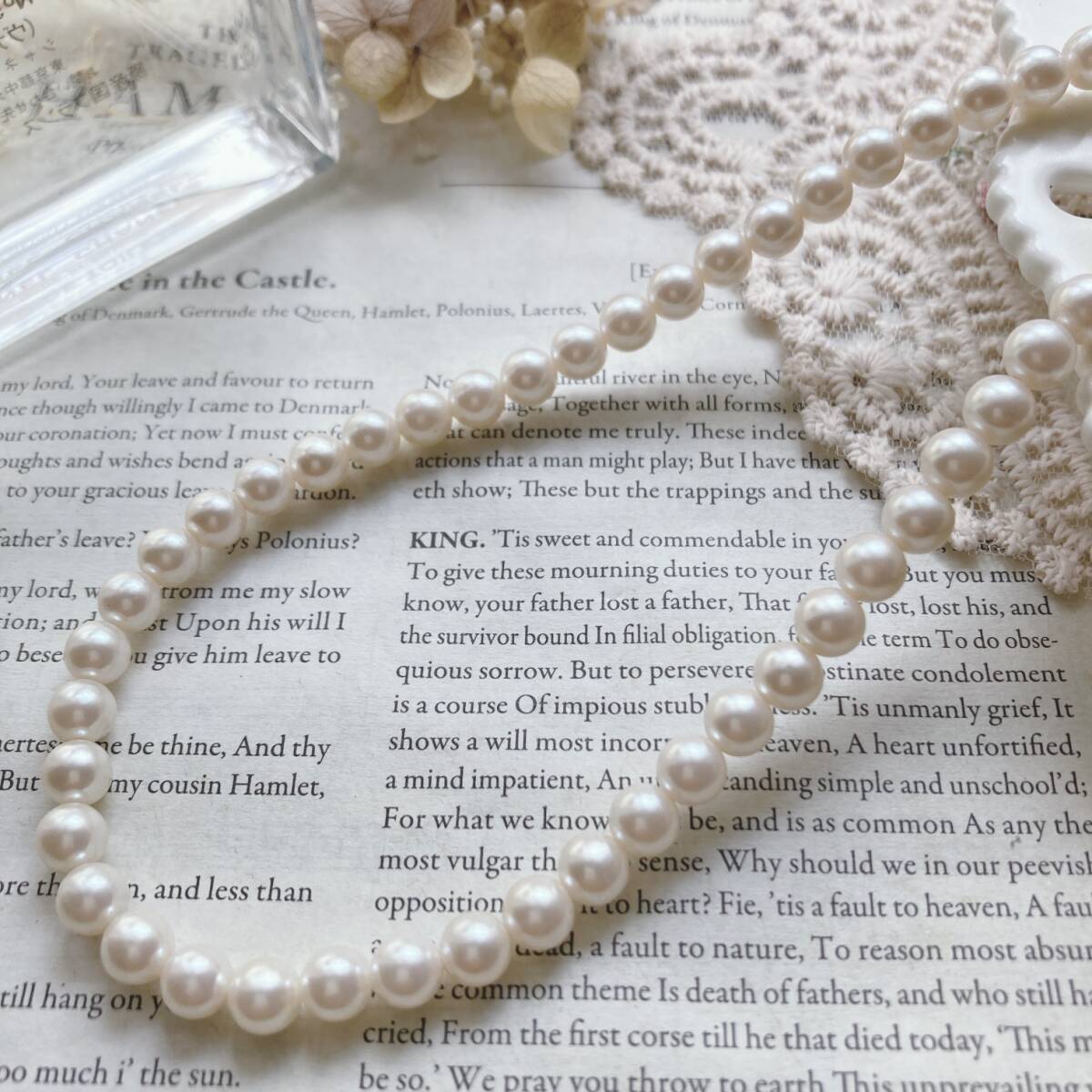 ネックレス ショート 43cm パール 6mm メンズ レディース 軽量☆japan Vintage jewelry accessoriesk0823拍卖