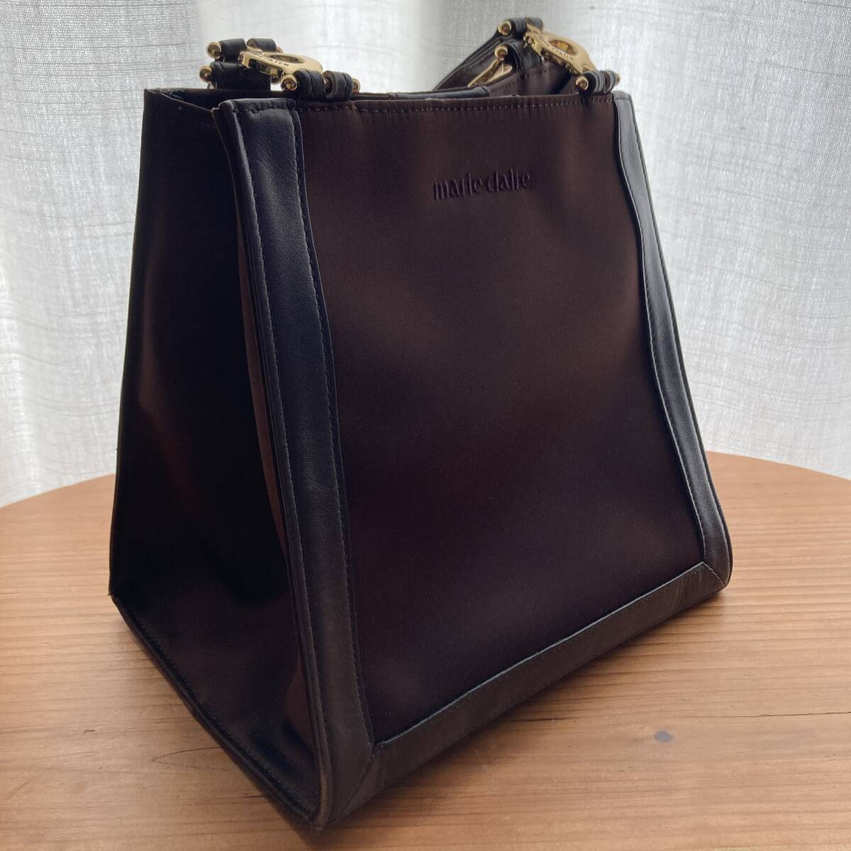 マリ・クレール/marie claire トートバッグ ブラウン 茶 小さめ USED拍卖