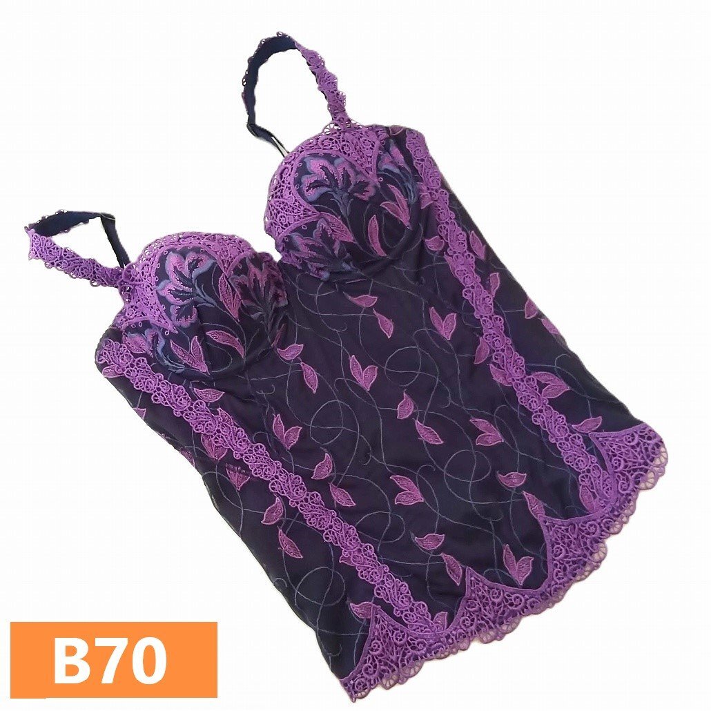 マルコ ロングブラジャー B70 モンマリエ メイベル エチュード サンティエネイビー 補整 補正 ブラジャー ブライダル ♪M653拍卖