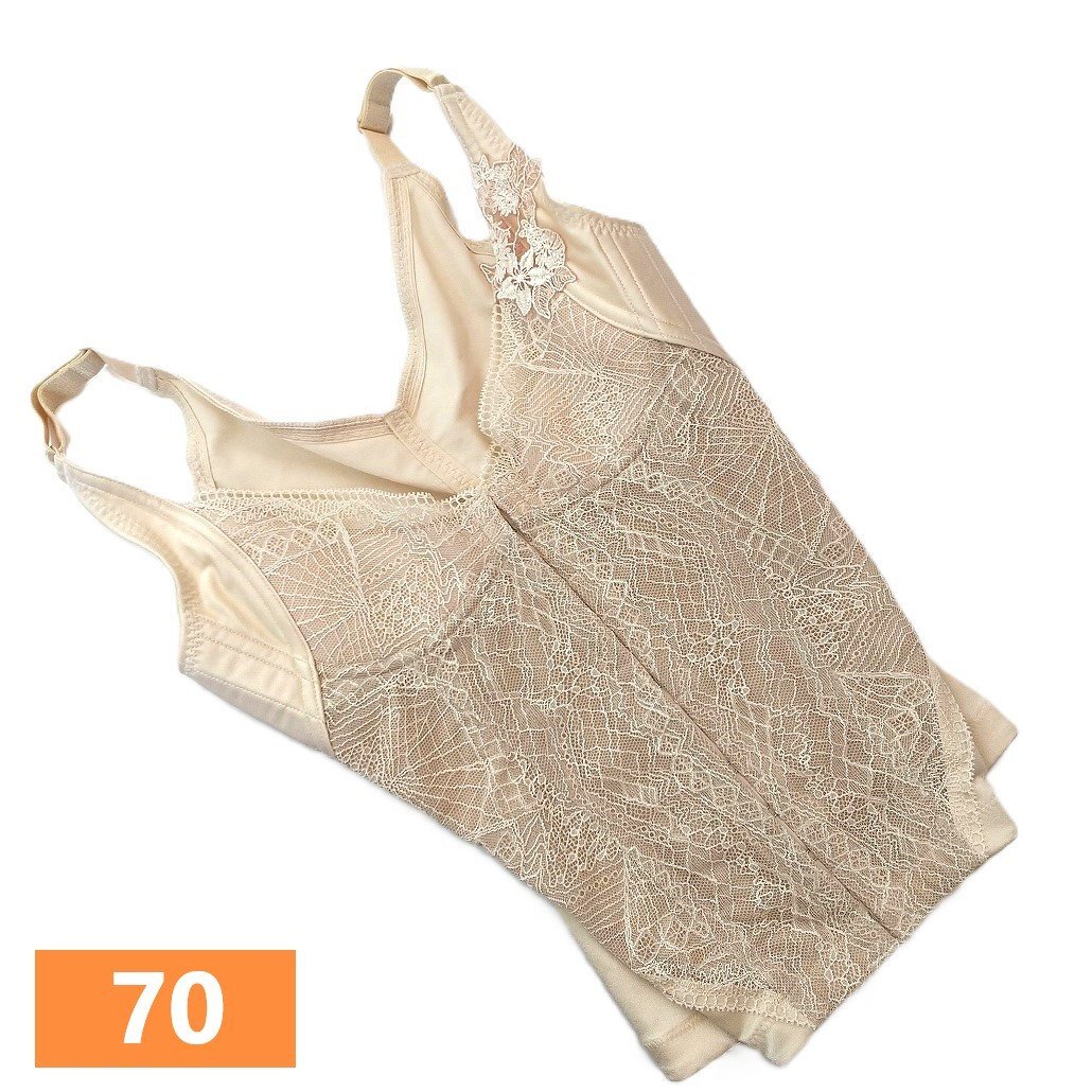 マルコ コントロールキャミ 70 デコルテ サラヴィール ベージュ 補正下着 USED 美品 同梱可能 ♪M810拍卖