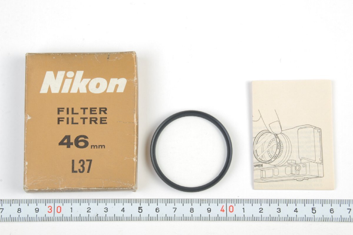 ※ 新品未使用 46mm Nikon ニコン レンズフィルター 紫外線カット L37 ニコンL35AF用 箱 説明書付 06631拍卖