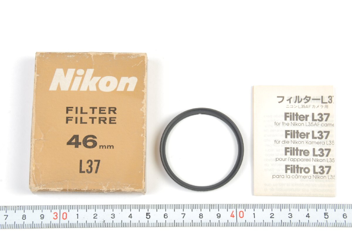 ※ 新品未使用 46mm Nikon ニコン レンズフィルター 紫外線カット L37 ニコンL35AF用 箱 説明書付 06632拍卖