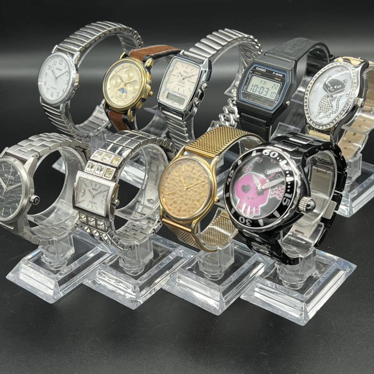 稼働品 まとめ売り 9本 腕時計 CITIZEN CASIO NOXIN ORIENT Che Che VEGAなど クォーツ y9-59拍卖