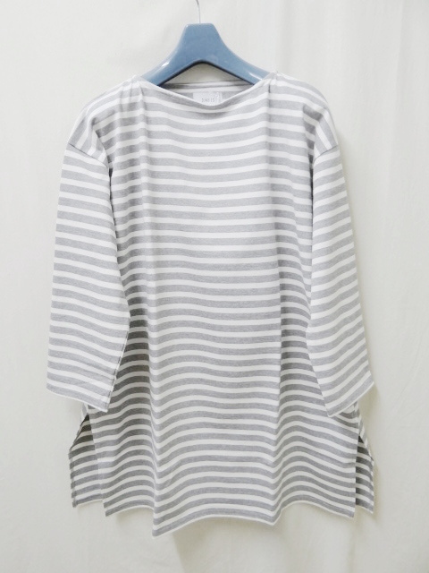 DIARIES ダイアリーズ 新品未使用 GRAY/WHITE 7分袖チュニック拍卖