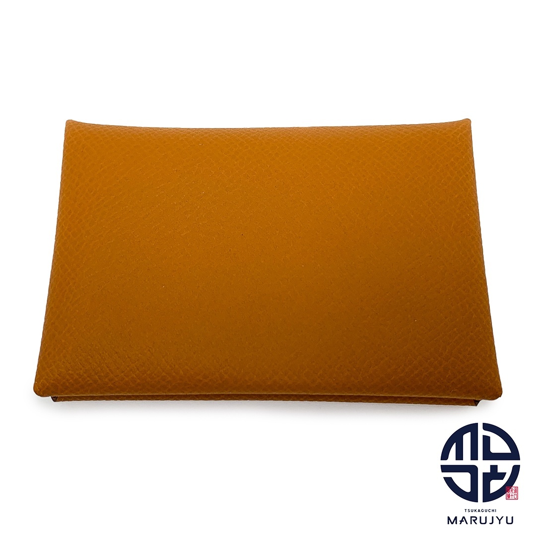 HERMES エルメス エバーカラー ゴールド 茶系 ブラウン カルヴィ カードケース 名刺入れ 小物 ブランド B刻印拍卖