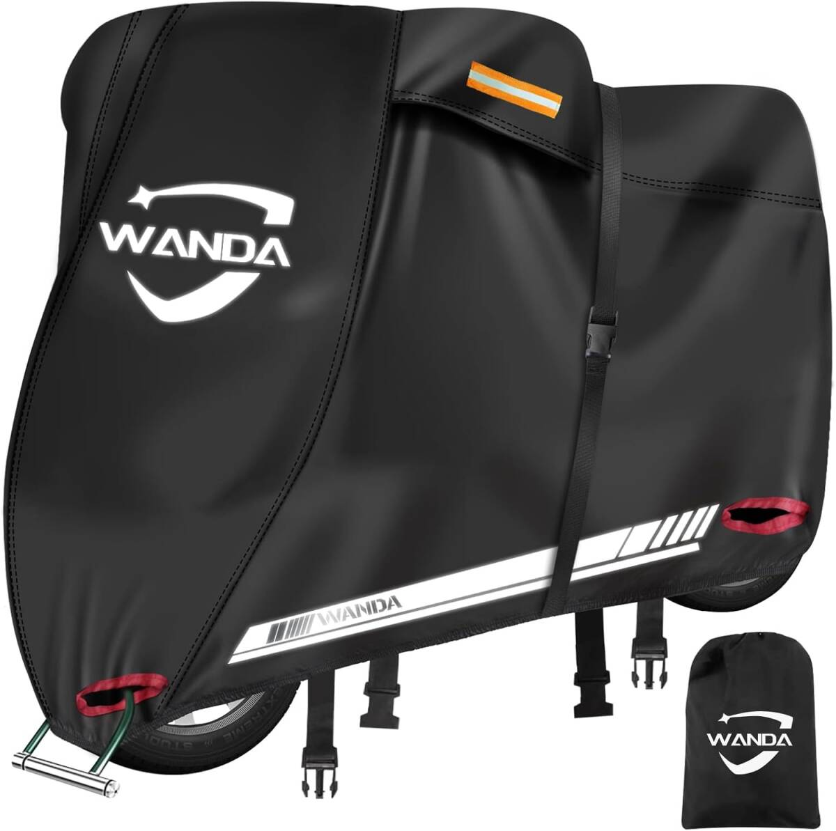 【新品】 WANDA バイクカバー 【420D 全天候型 完全防水 最新型】 厚手 破れにくい 耐熱 オートバイカバー スクーターカバー 拍卖