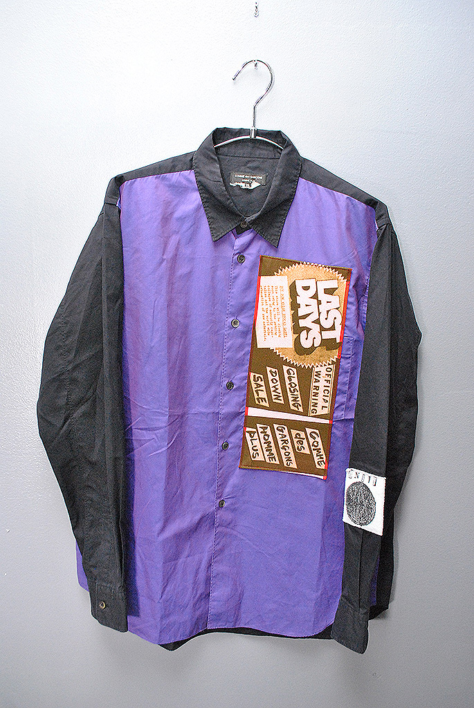 COMME des GARCONS HOMME PLUS × Jamie Reid アナーキーシャツ コムデギャルソン オムプリュス/ジェイミー・リード/パープル/シャツ/S拍卖