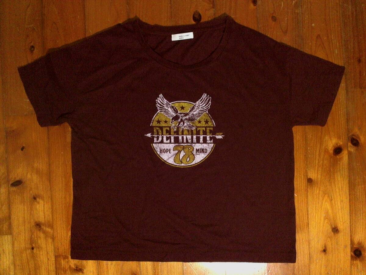 ☆松☆バックナンバー☆BACK NUMBER☆USビンテージ古着風プリント 半袖Tシャツ M エンジ拍卖