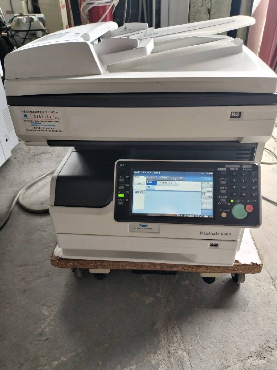 △印字7918枚!コニカミノルタ モノクロ複合機 bizhub 1842f C/F/P/S 2段 USB LAN 【D0709Z9BH】拍卖