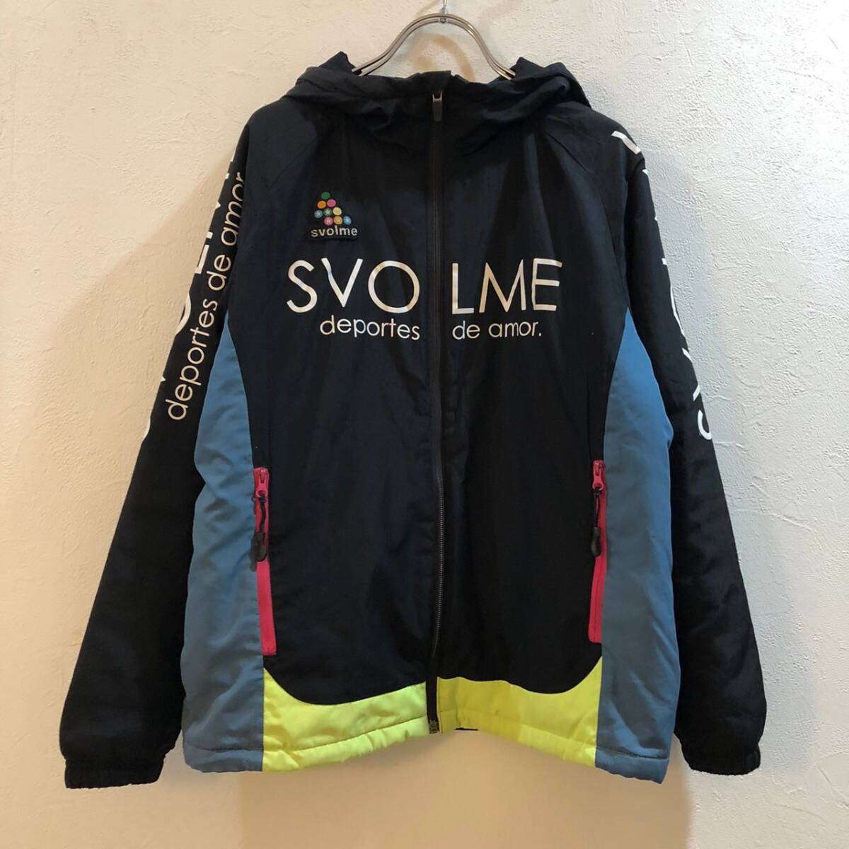 SVOLME/スボルメ 長袖ジップアップスポーツウェアパーカー ブラック 黒 ジュニア 150拍卖