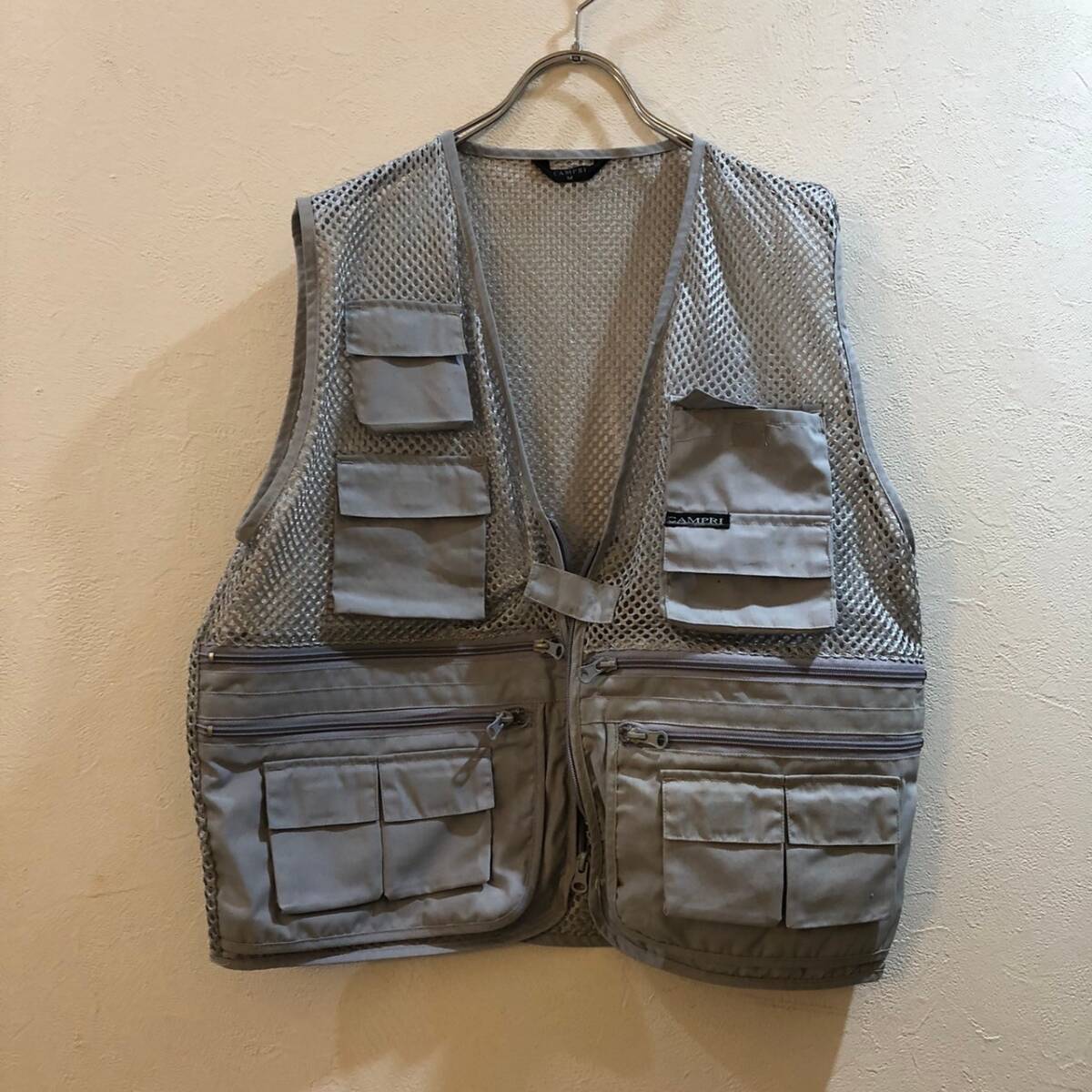 CAMPRI/カンプリ メッシュベスト アウトドア グレー メンズ M拍卖