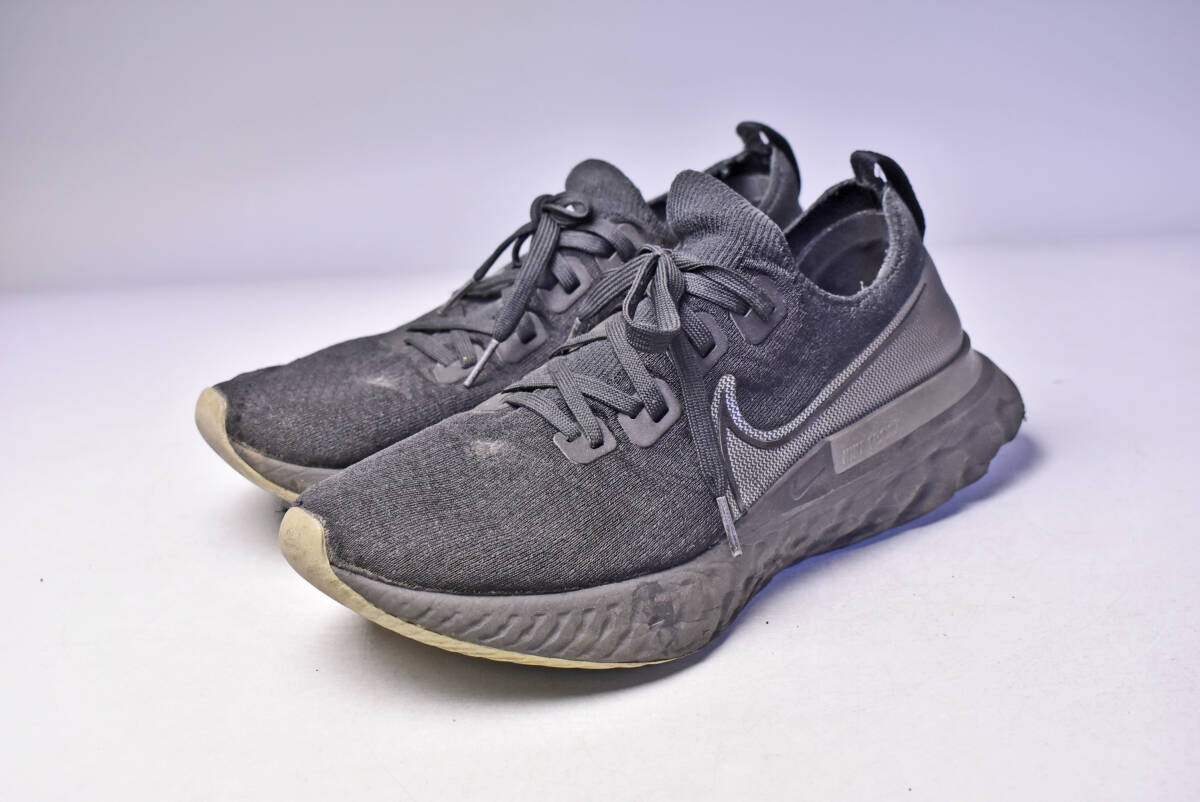 NIKE ★ REACT INFINITY RUN FLYKNIT ★ ナイキ ★ インフィニティラン フライニット ★ US 9.5インチ ★ 27.5cm ★ CD4371-001 ★ 中古品拍卖