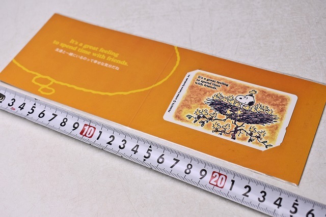 SNOOPY ★ スヌーピー ★ テレホンカード ★ 50周年 ★ 50th ★ 50度数 ★ ピーナッツ ★ PEANUTS ★ 黄色 ★ 中古品 ★ 未使用 ★拍卖