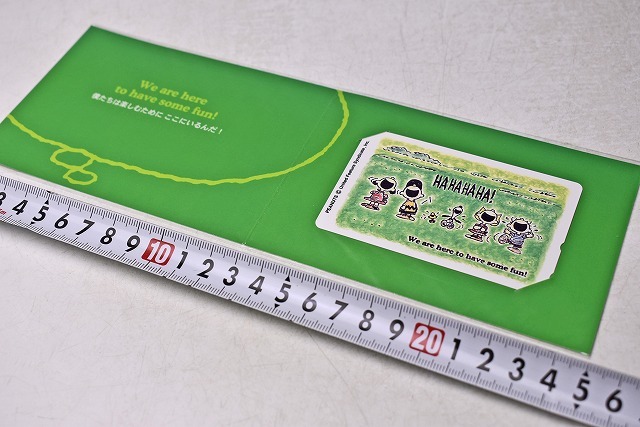 SNOOPY ★ スヌーピー ★ テレホンカード ★ 生誕50周年 ★ 50th ★ 50度数 ★ ピーナッツ ★ PEANUTS ★ 緑色 ★ 中古品 ★ 未使用 ★拍卖